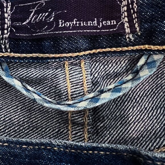 Rare Women's Levi's boyfriend jeans 100% cotton unique trademark blank red tab - Picture 4 of 12